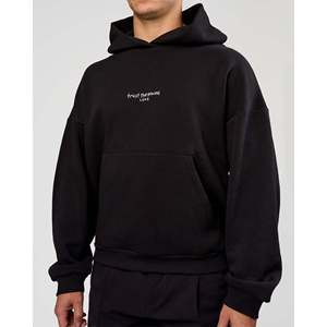 Andrew J. Sweat à capuche Steel X LSKD - Noir, jersey délavé, patchwork brodé, fermeture éclair, style hip-hop, taille XL - Product Image 5