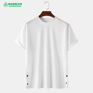 เสื้อยืดลำลองผู้ชายทรงหลวมใส่สบาย ทนทาน ผลิตจากผ้าฝ้ายออร์แกนิค 100% เป็นมิตรต่อสิ่งแวดล้อม ป้องกันการเกิดขุย ผลิตในปากีสถาน คุณภาพดีที่สุด - Product Image 3