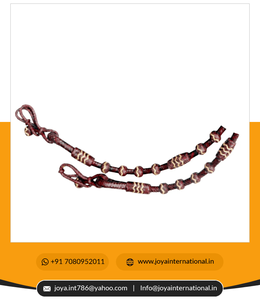 Riendas de Cuero Natural Trenzadas a Mano para Exhibición, Diseño Romel Romal en Color Cereza Nogal, Modelo SRM181 - Product Image 4