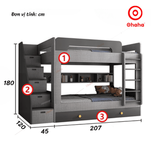 Lit superposé intelligent moderne Ohaha Premium - GTHD020 - Product Image 5