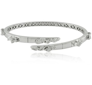 สร้อยข้อมือ1.62 CT ประดับเพชร18K/14K สร้อยข้อมือทองขาวสำหรับงานแต่งงานเจ้าสาวโซ่เส้นเล็กชุบทองสเน่ห์เครื่องประดับเพชร - Product Image 2