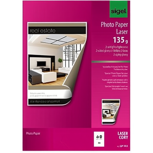 Papel Fotográfico Blanco Brillante SIGEL de Alto Brillo, 135 g/m², Tamaño DIN A4 (21 x 29,7 cm), 100 Hojas/Paquete - Product Image 2