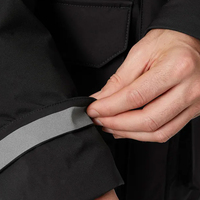 Premium Kalite Uzun Kürk Detaylı Erkek Parka Mont, Özelleştirilmiş Logo, Düz Renk, Sokak Modası