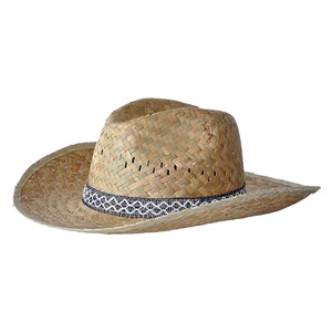 Cappello di paglia 'cowboy' 12 pezzi misure miste 56-58-60 - Product Image 1
