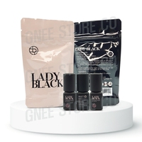 Extension de cils Lady Black Glue 5ml Séchage rapide Faible sensibilité aux fumées Colle à cils étanche de Corée du Sud Sky Glue