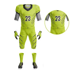 Maillots de football américain professionnels ensembles d'uniformes Kits d'équipe personnalisables à manches courtes Durable séchage rapide hommes adultes - Product Image 4