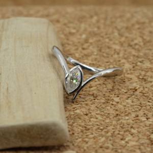 Radiant Chic Lab Grown Bague en diamant 925 argent taille marquise VVS2 IGI certifié bijoux fins fiançailles cadeau de mariage pour les femmes - Product Image 4