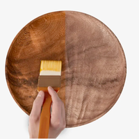 Plateaux de service modernes et écologiques en mélamine, motif en bois, assiettes pour aliments, cuisine et fêtes, matière plastique