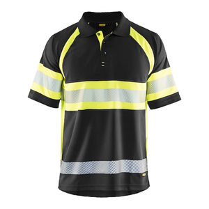 Polo de travail personnalisé à bandes réfléchissantes haute visibilité, respirant, uniforme de sécurité pour la construction et l'industrie - Product Image 3