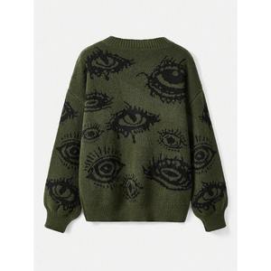 Pull en mohair tricoté surdimensionné respirant et chaud de haute qualité pour hommes, col rond, hiver, anti-rétrécissement, couleur personnalisée, vente en gros OEM - Product Image 2