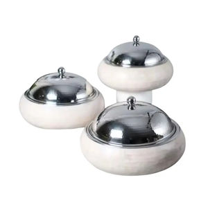 Marmite en forme de dôme, métal violet résistant à la chaleur, récipient métallique, lot de 1 pièce, design élégant, variété de modèles - Product Image 2