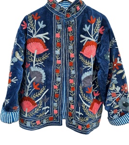 Abrigo de Moda para Mujer de Talla Grande, Otoño, Tejido de Terciopelo, Elegante, Manga Larga, Informal, Texturizado, con un Solo Botón, de Algodón - Product Image 2