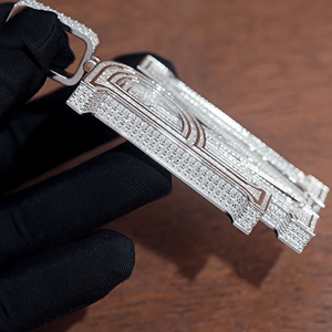 Colgante de Diamantes con Baño de Oro de Alta Calidad, Estilo Hip Hop, para Hombre - Product Image 4