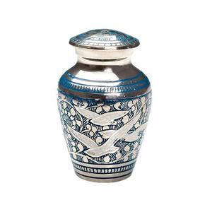 เก็บโกศดีไซน์โบราณสลักรูปนกทองเหลืองสำหรับผู้ใหญ่สำหรับขี้เถ้าของมนุษย์ผู้ศักดิ์สิทธิ์ - Product Image 1