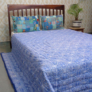 Reine taille coton biologique Voile Dohar couverture tricotée haute qualité indien traditionnel main bloc imprimé meilleur prix vente - Product Image 5