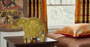 Brass thân cây lên voi bức tượng showpiece kim loại bức tượng may mắn trang trí nội thất Quà Tặng item - Product Image 4