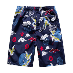 Short de survêtement décontracté pour hommes avec fermeture à glissière arrière imperméable Polyester/Nylon 6XL Tip Drawstring Swim Shorts pour garçons - Product Image 2