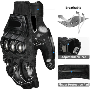 Guantes de moto para hombre al por mayor con diseño personalizado función transpirable OEM disponible - Product Image 2