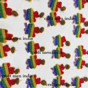 Latest New Handmade Beaded Stud Earrings with Tassel for Women's Classic Trendy <b>Vintage</b> Style Jewelry Parties Anniversaries - Product Image 1