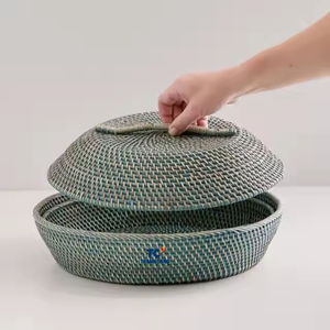 Mimbre de ratán natural tejido a mano Tapa de bandeja de servicio de color personalizable de alta calidad Nuevo diseño Ecológico Hecho a mano Vietnam - Product Image 2