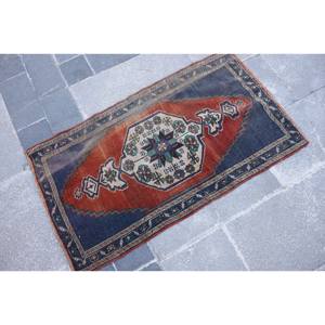 Alfombra clásica turca de área grande tradicional Rojo Negro 2,1 X 3.6ft tejido plano Jacquard técnica 10mm rectángulo pasillo habitación alfombra - Product Image 2