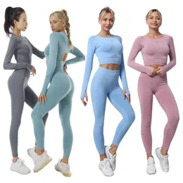 Haut de yoga et ensembles de fitness en spandex à séchage rapide Style solide avec design imprimé Vêtements de sport à séchage rapide - Product Image 6