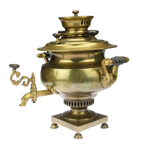 Urna de Café de Latón Decorativa de Oriente Medio, Urna Imperial Rusa Antigua de Latón y Cobre de 5 Litros, Samovar Turco de Latón Martillado al por Mayor - Product Image 2