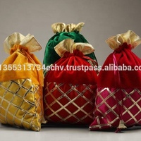 Sac indien en velours pour cadeaux de mariage, pochette à retour pour faveurs, pochettes pour bijoux, pièces