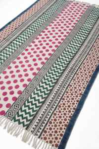 Alfombrillas de algodón de tela Natural 100% de último diseño hechas a mano indias para hoteles, vestíbulo, habitación de casa, alfombra Dhurrie, alfombrilla comprar en línea - Product Image 4