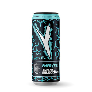 Boisson énergisante gazeuse espagnole Eneryeti 330ml saveur coco bleue avec caféine pour la vigilance et la performance - Product Image 1