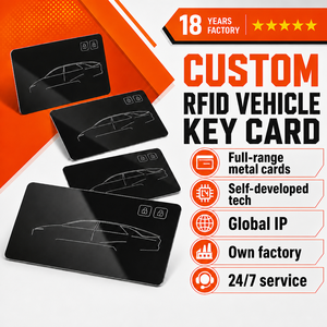 Cartes RFID NFC en métal et céramique haute sécurité 13,56 MHz DESFIRE EV3 ISO14443A pour le contrôle des portes de véhicules - Product Image 1