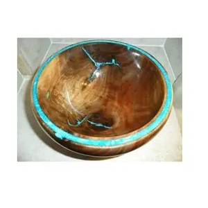 ชามเสริฟไม้อะคาเซีย/ มะม่วงแบบปรับแต่งได้ออกแบบใหม่ชามเสิร์ฟสลัดธรรมชาติช้อนรับประทานอาหารสุนัขเคลือบใช้ในครัวบ้าน - Product Image 2