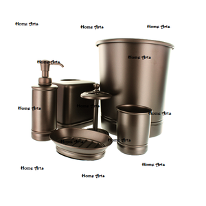 Juego de 3 dispensadores de jabón de diferentes tamaños y formas Juego de baño de hierro de alta calidad para accesorios de baño - Product Image 3