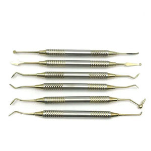 6 unids/set espátula de relleno de resina compuesta Dental cabeza chapada en titanio juego de relleno de resina conjunto de restauración instrumento Dental - Product Image 1