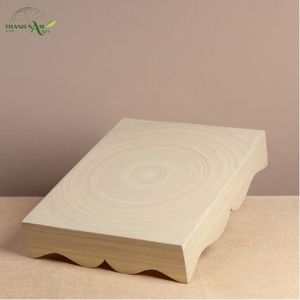 Plateau en bambou ondulé - Fait à la main, écologique et durable, léger et imperméable, adapté aux aliments, portable, design personnalisable - Product Image 3