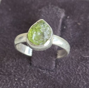 Unisex Bohemian Style Resizable Sterling <b>Silver</b> Fashion <b>Ring</b> <b>Set</b> Handcrafted Irregular Prehnite Gemstone for Wedding Anniversary - Product Image 4