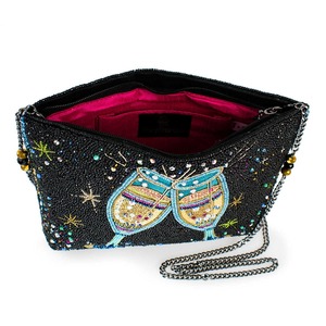 กระเป๋าคลัทช์ทรงโบโฮสำหรับผู้หญิงสุดฮิต ลายดอกไม้ งานปักไหมทำมือ คุณภาพสูงสุด หนังแท้ ซับในผ้าแคนวาส - Product Image 5