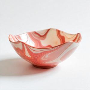 Bol de service en résine multicolore artisanal avec finition brillante, modèle de style ange pour une décoration de table élégante et des fêtes - Product Image 5