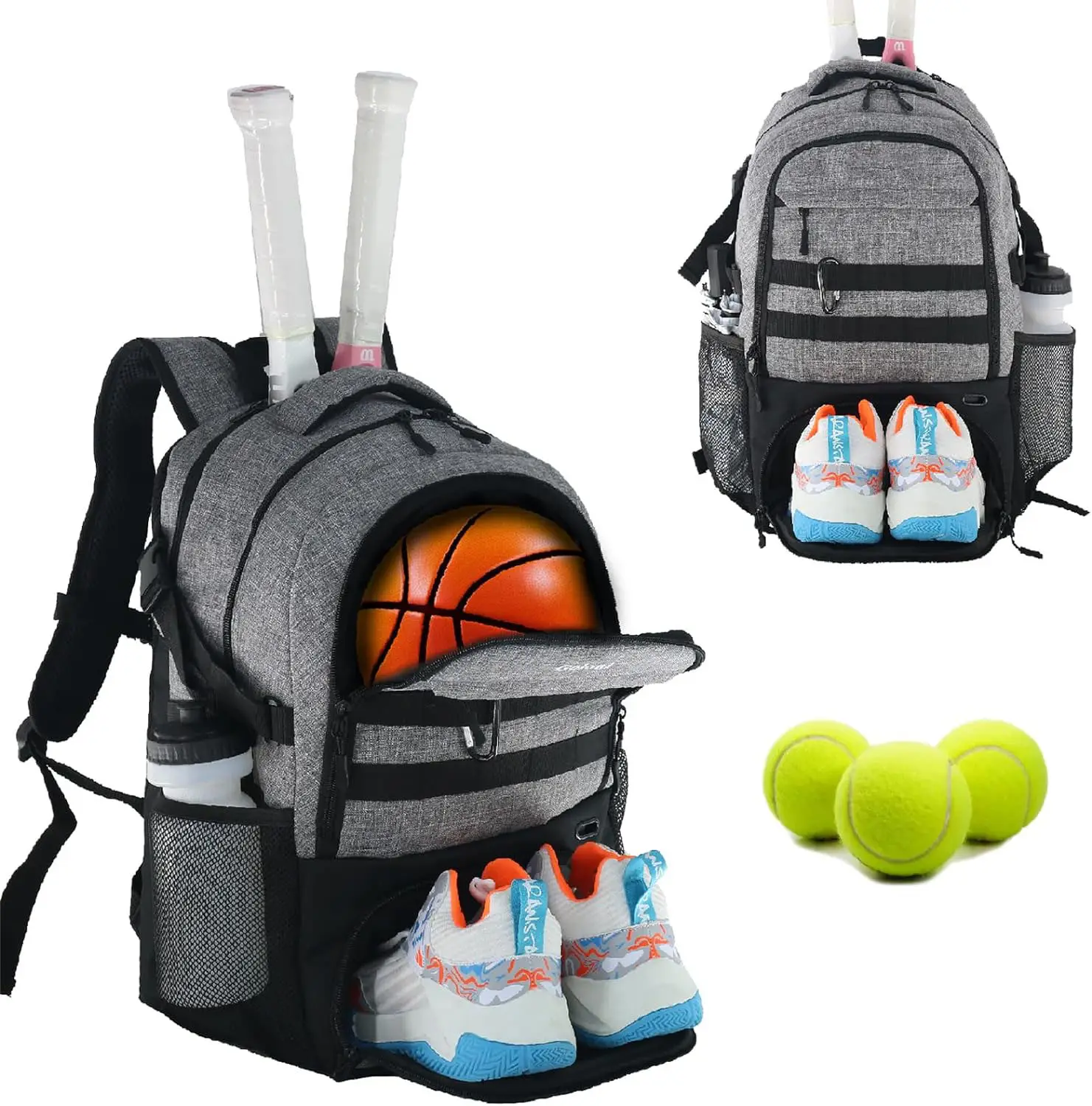 Custom Pickleball Backpack Tennis Backpack 2 Rackets Sport Bag with Shoe Compartment