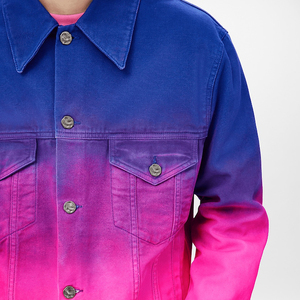 Chaqueta vaquera personalizada al por mayor, ropa de calle, chaqueta vaquera rasgada para hombre, abrigo informal a la moda de marca a granel para hombre - Product Image 5