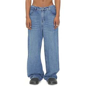 Primavera Verano Negro Azul Cargo Jeans hombres Streetwear Denim Jogger pantalones hombres Baggy Harem Jean pantalones de talla grande - Product Image 4