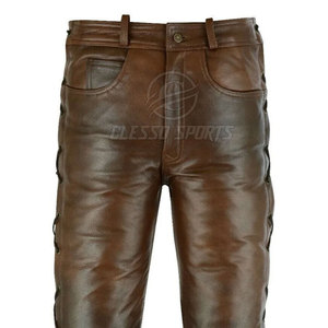 Pantalon en cuir de haute qualité, design de logo personnalisé, pantalon d'hiver, vêtements de mode, pantalon en cuir pour homme - Product Image 5