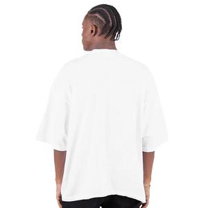 Wholesale Custom Logo 220 Gsm Oversized <b>White</b> Tshirt Heavyweight <b>Mens</b> T <b>Shirt</b> 100 Cotton Heavy Weight Puff Printed T-<b>Shirt</b> - Product Image 2