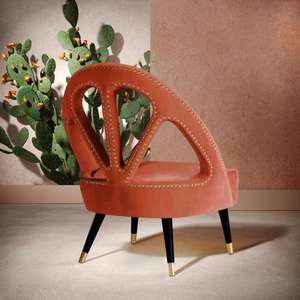 工厂价 模块化设计 红色扶手椅 可定制俱乐部椅 舒适天鹅绒装饰椅 适用于酒吧和俱乐部 - Product Image 4