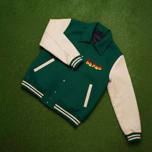 Chaqueta Universitaria Clásica de Lana Hecha a Mano, Chaqueta de Invierno Personalizada de Alta Calidad para Hombre, Talla Grande, Transpirable, Tejida, MOQ Bajo - Product Image 6