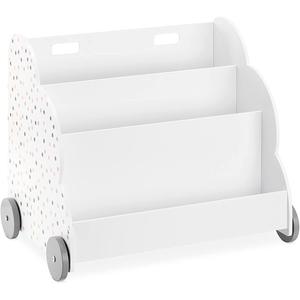 Estantería moderna de 3 niveles para dormitorio de niños, organizador de juguetes, estantería de almacenamiento para libros <span class=keywords><strong>con</strong></span> 4 <span class=keywords><strong>ruedas</strong></span> - Product Image 1