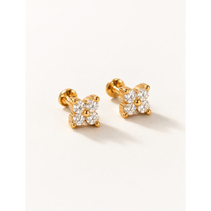 Mini Diamond <b>Stud</b> <b>Earrings</b> Quad <b>Set</b> - Product Image 1