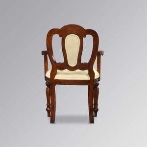 Sillón tallado Admiralty hecho de madera de caoba de alta calidad con tapicería para uso en interiores - Product Image 3