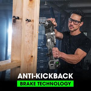 สว่านไขควงไร้สายขนาด 1/2 นิ้ว แบบมุมฉาก  แรงบิด 1,680 นิปอน  หัวจับดอกสว่านแบบไม่ใช้กุญแจ  ไม่มีแปรงถ่าน - Product Image 3