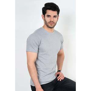 Camiseta Básica de Algodón para Hombre, Cuello Redondo, 100% Jersey, Diseño Sólido, Ligera, 300 Gramos, Moderna - Product Image 3